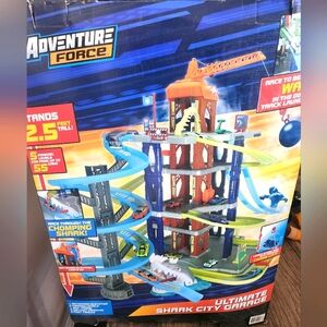 Adventure Force Ultimate Shark City Garage Racetrack Playset